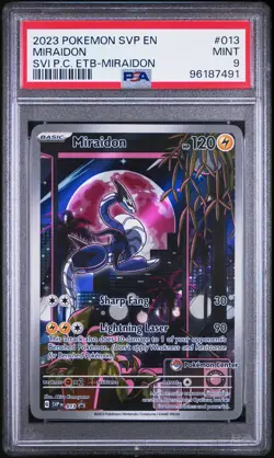 2023 POKEMON SVP EN-SV BLACK STAR PROMO #013 MIRAIDON PSA 9 - Image 1
