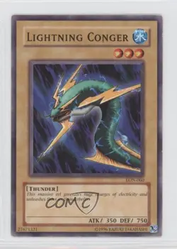 Lightning Conger Unlimited YuGiOh Labyrinth of Nightmare #LON-060 2003 READ - Image 1