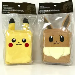 Pokemon Card Game Plush Deck Box Case Pikachu & Eevee Pokemon Center NEW Japan - Image 1