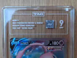 Pokemon TCG Mew V Full Art Ultra Rare Fusion Strike 250/264 TAG 9 Graded Slab - Image 2