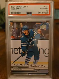 2024-25 Upper Deck Young Guns Will Smith PSA 10 #701 San Jose Sharks - Image 1