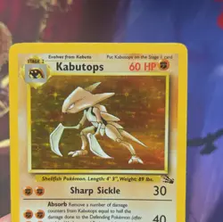Pokemon TCG Kabutops 9/62 Fossil Holo Rare Unlimited Edition 1999 LP - Image 4