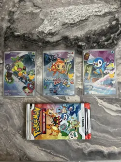 Pokemon TCG First Partner Illustration Collection Series 1 Gen 4 Starters set - Image 1