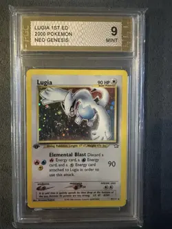 2000 Pokemon Neo Genesis Lugia Holo 1st Edition 9/111 PGC MINT 9 With Swirl! - Image 1