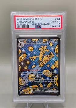 Gholdengo ex 164/131 SV: Prismatic Evolutions Holo Full Art SIR - PSA 10 - Image 1