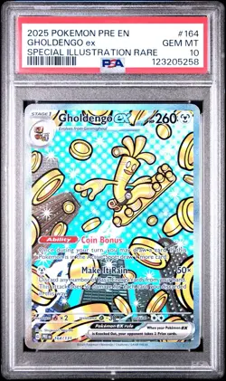 Gholdengo ex 164/131 SV: Prismatic Evolutions Holo Full Art SIR - PSA 10 - Image 1