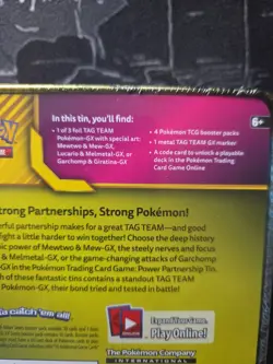 Pokemon Unified Minds Mewtwo & Mew GX Tag Team Power Partnership Tin Sealed - Image 4
