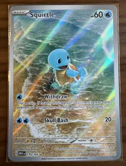 Pokemon TCG Squirtle 170/165 SV Scarlet & Violet 151 IR Holo FA English 2023 - Image 1