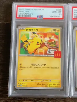 PSA 10 PIKACHU 020 MCDONALD'S HAPPY SET PROMO 2025 POKEMON CARD SEQENTIAL 2 SET - Image 2