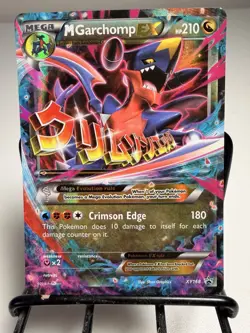 Pokemon M Garchomp EX XY168 Promo Holo Black Star LP - Image 1