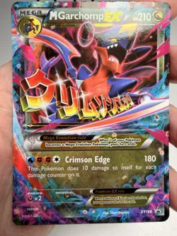 Pokemon M Garchomp EX XY168 Promo Holo Black Star LP - Image 2