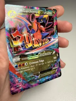 Pokemon M Garchomp EX XY168 Promo Holo Black Star LP - Image 3