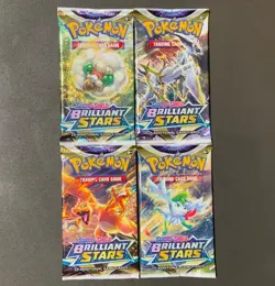 (1x) Pokemon Brilliant Stars Booster Pack - Sword & Shield - Random Art- SEALED - Image 1