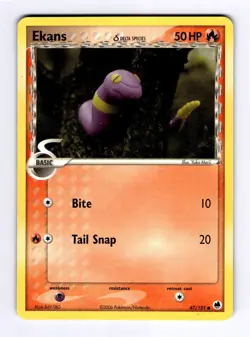 Ekans (Delta Species) Dragon Frontiers #47 (2006) Common NM Pokemon - Image 1