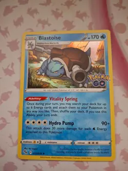 Blastoise 017/078 PGO Pokemon GO Holo Holo Rare NM Pokemon TCG NM - Image 1