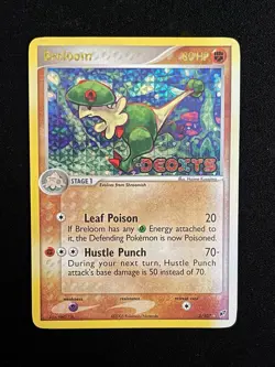 Pokemon TCG Breloom EX Deoxys 3/107 Reverse Holo STAMPED SUN FADED RIGHT BORDER - Image 1