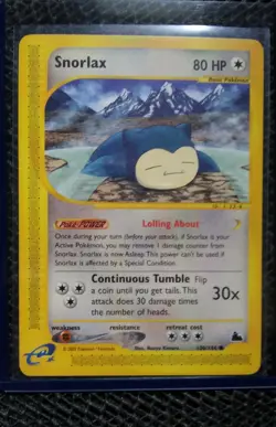 Pokemon TCG Snorlax Card Skyridge 100/144 Regular Common 2002 E Reader - Image 1