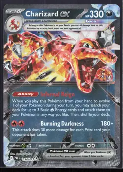 Charizard ex 054/091 Double Rare Paldean Fates Pokemon Holo 2-3-6 - Image 1