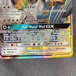 Lucario & Melmetal GX 120/214 Sm-Unbroken Bonds Ultra Rare Pokemon Card NM - Image 2