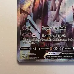 Mewtwo V (Alternate Full Art) 072/078 Pokemon GO Holo NM - Image 4