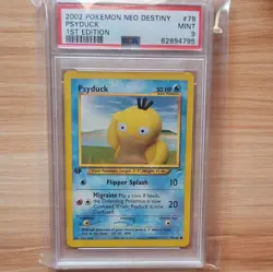 2002 Pokemon Neo Destiny 1st Edition Psyduck #79 PSA 9 - Image 1