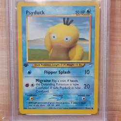 2002 Pokemon Neo Destiny 1st Edition Psyduck #79 PSA 9 - Image 3