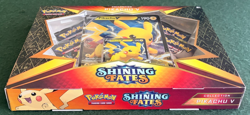 Pokemon TCG Shining Fates Pikachu V Collection Sealed Box 4 Packs New - READ - Image 4