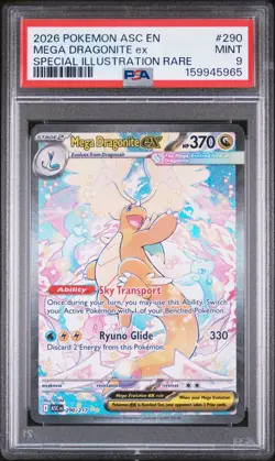 2026 POKEMON ASC EN-ASCENDED HEROES #290 MEGA DRAGONITE EX PSA 9 - Image 1