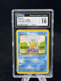 Squirtle #63 Base Set 1999 Pokemon Game CGC 10 💦 - Image 1