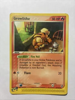 Growlithe 65/100 EX Sandstorm Pokemon English Card (MP) - Image 1