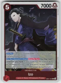 Foil Izo EB01-002 Rare Extra Booster: Memorial Collection Near Mint - Image 1