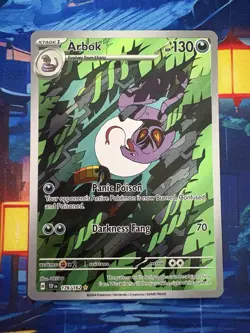 Pokemon TCG Card Arbok 176/162 Temporal Forces Illustration Rare Holo - NM - Image 1