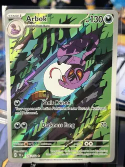 Arbok 176/162 Pokemon TCG Sv05: Temporal Forces Illustration Rare NM - Image 1