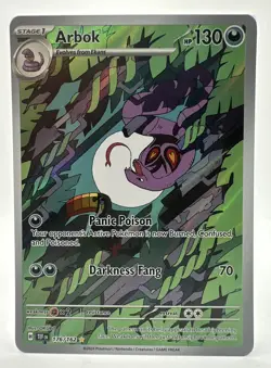 Pokemon Arbok 176/162 SV05: Temporal Forces Illustration Rare NM, Pack Fresh - Image 1