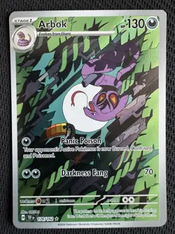 Pokemon TCG Cards Arbok 176/162 Temporal Forces Illustration Rare NM - Image 1