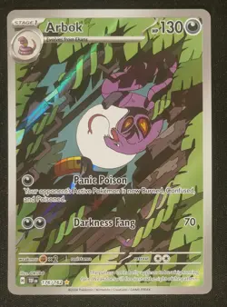 Pokemon TCG Arbok Card 176/162 Temporal Forces Illustration Rare, NM/M Condition - Image 1