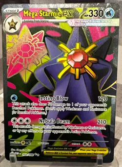 Mega Starmie Ex #102/088 Perfect Order, Ultra Rare, NM/M, Pokemon TCG - Image 1