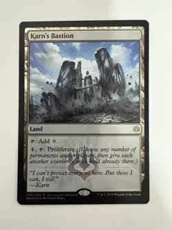 Karn’s Bastion Foil Planeswalker Weekend Promo MTG Magic Card NM Near Mint WAR - Image 1