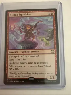 Magic: The Gathering Hexing Squelcher ECL-0145 Creature Goblin Sorcerer Red - Image 1