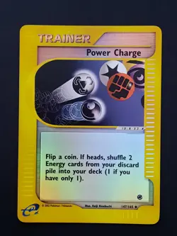 Pokemon Power Charge Reverse Holo Expedition Base Set [LP] e-Reader 147/165 - Image 1