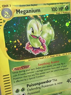 Meganium 18/165 Expedition English Pokemon Card Holo Rare 2002. NM- - Image 2