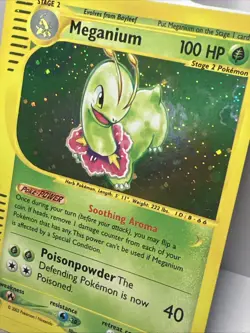 Meganium 18/165 Expedition English Pokemon Card Holo Rare 2002. NM- - Image 3