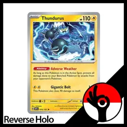 Pokemon TCG: Obsidian Flames - Reverse Holo - 070/197 - Thundurus - Image 1