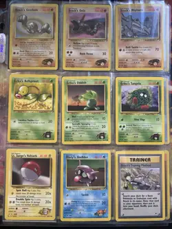 Pokemon Gym Heroes & Challenge Lot - Sabrina, Blaine, Brock, Pidgey 31 Non-Holo - Image 1