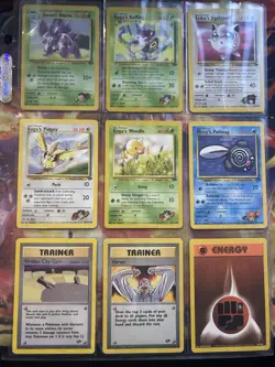 Pokemon Gym Heroes & Challenge Lot - Sabrina, Blaine, Brock, Pidgey 31 Non-Holo - Image 3