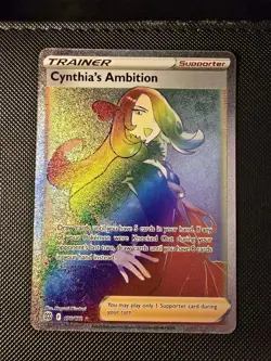 Pokemon TCG Cynthia's Ambition Brilliant Stars Holo Card 178/172 Secret Rare - Image 1