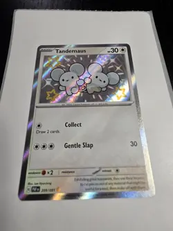 Tandemaus 209/091 Sv: Paldean Fates Holo Shiny Rare Pokemon - Image 1