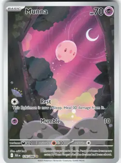 Pokemon Munna 116/086 Holo Illustration Rare Black Bolt Pokemon Holo Near Mint - Image 1