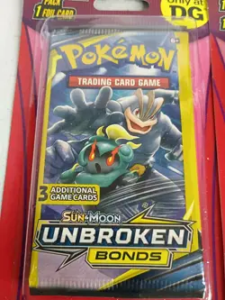 4 2022 Pokemon (3-Card)Sun And Moon Unbroken Bonds Dollar General Factory Sealed - Image 2