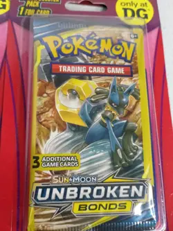 4 2022 Pokemon (3-Card)Sun And Moon Unbroken Bonds Dollar General Factory Sealed - Image 3